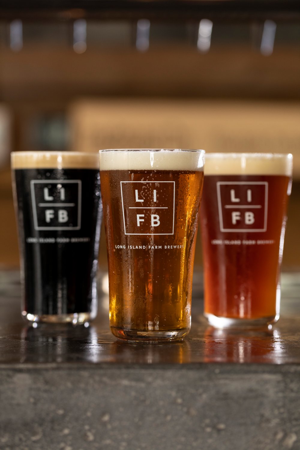 About 10 LIFB original brews will be on tap at any given time.